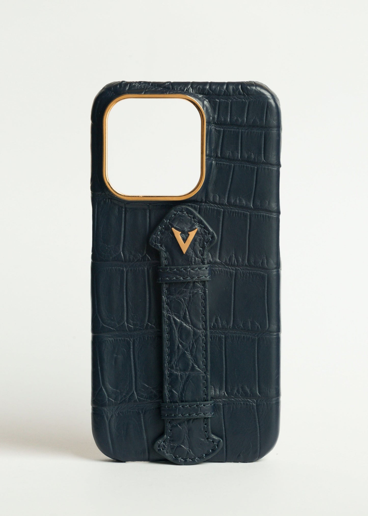 Leather iPhone 16 Pro/Max Case - Dark Navy