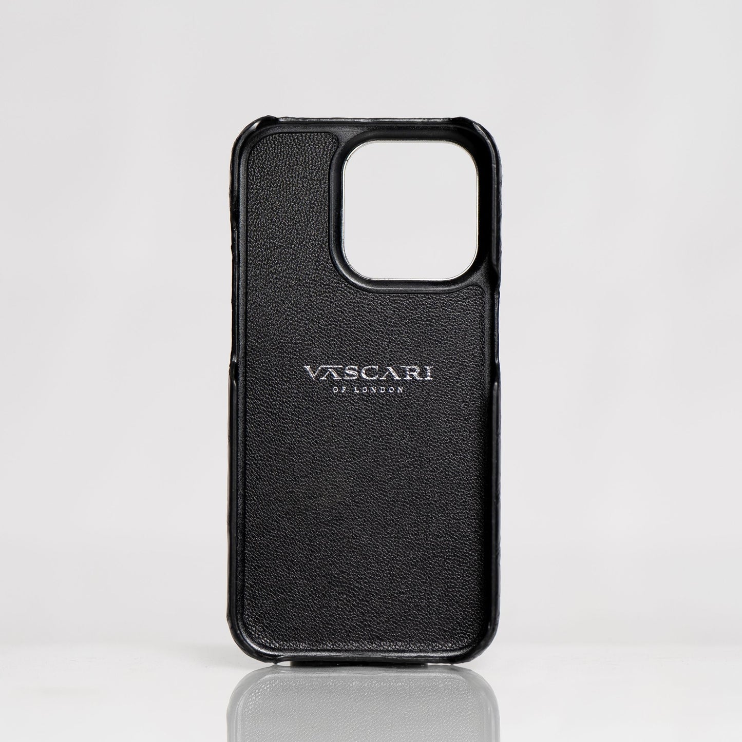 Luxury Leather iPhone 16 Pro/Max Case - Dark Navy
