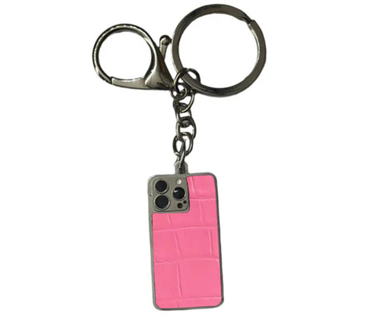 Pink Crocodile Keyring