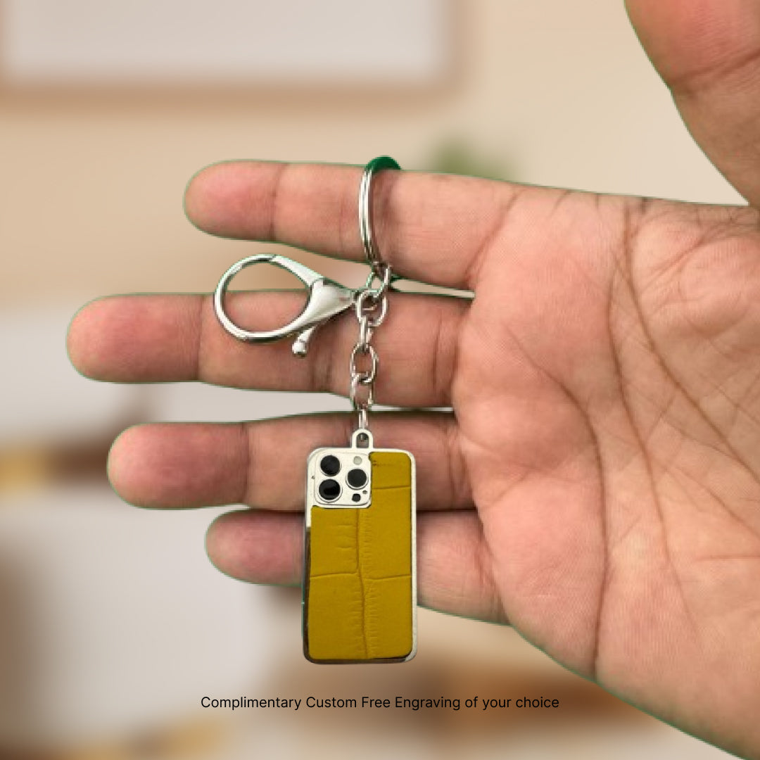 Yellow Crocodile Keyring