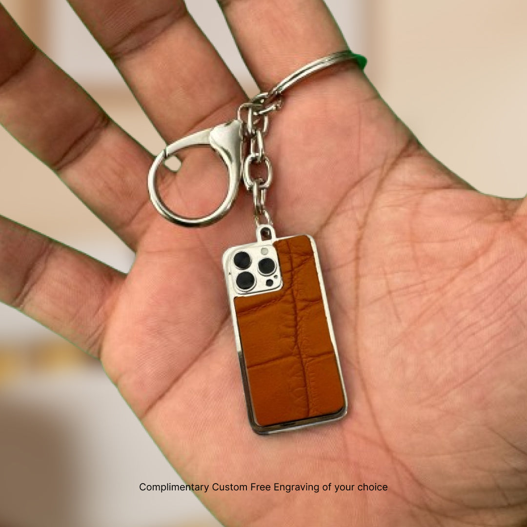 Orange Crocodile Keyring