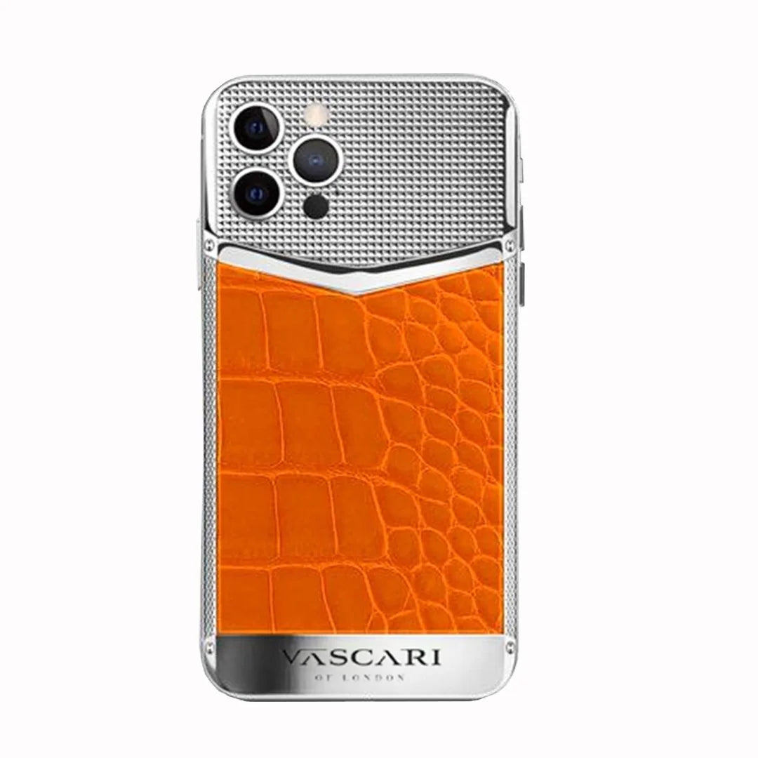 Platinum iPhone Orange Croc Edition