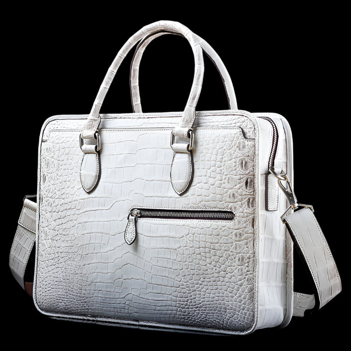 The Dominion Briefcase — Vascari Luxury Crocodile Business Bag