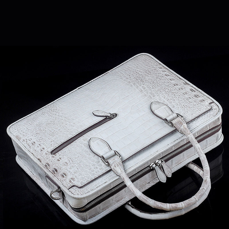 The Dominion Briefcase — Vascari Luxury Crocodile Business Bag