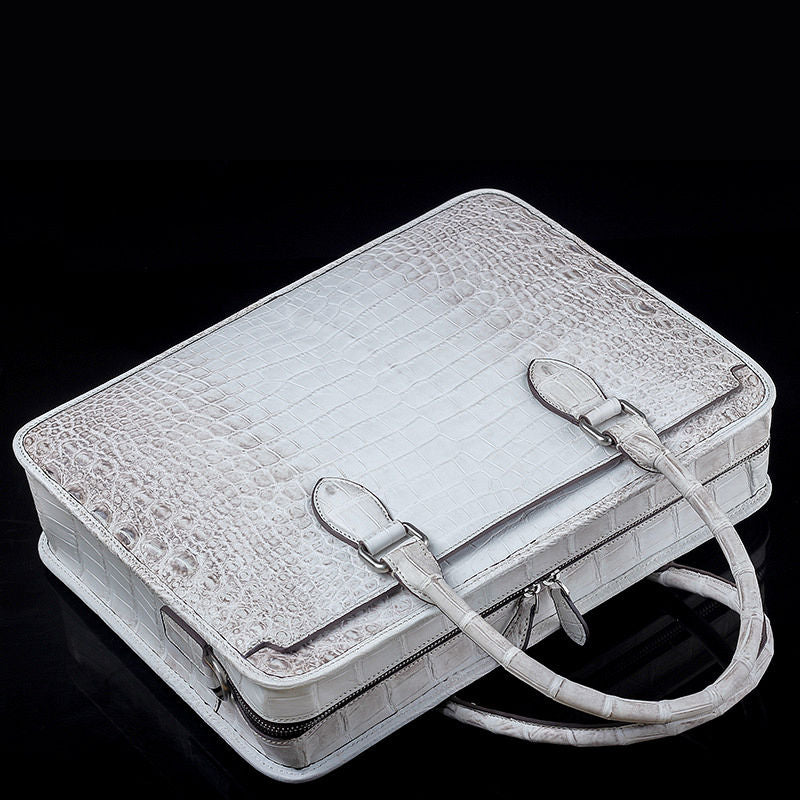 The Dominion Briefcase — Vascari Luxury Crocodile Business Bag
