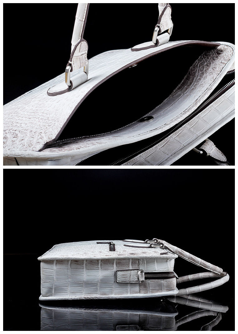 The Dominion Briefcase — Vascari Luxury Crocodile Business Bag