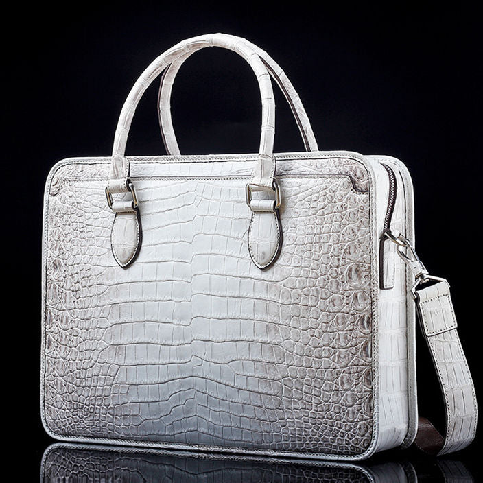 The Dominion Briefcase — Vascari Luxury Crocodile Business Bag