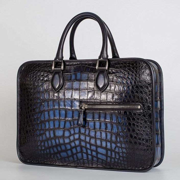 The Dominion Briefcase — Vascari Luxury Crocodile Business Bag