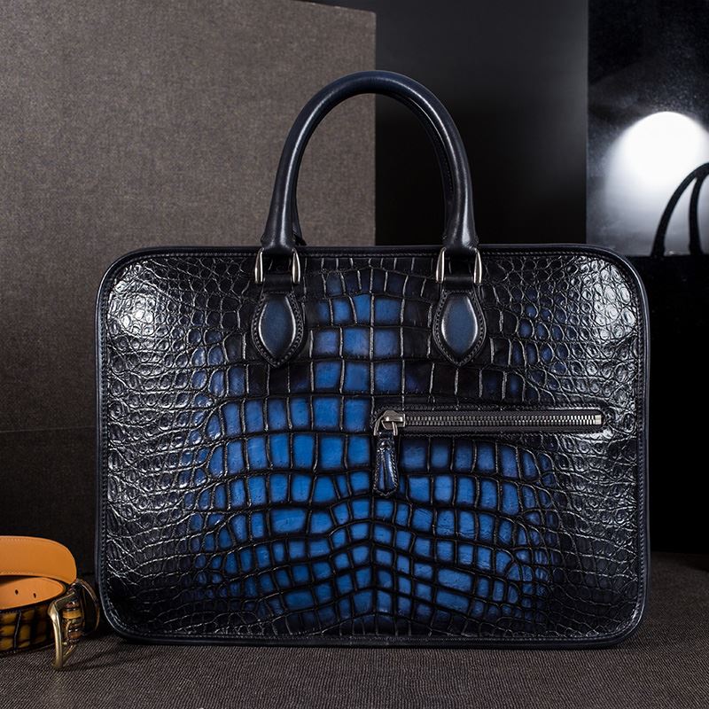 The Dominion Briefcase — Vascari Luxury Crocodile Business Bag