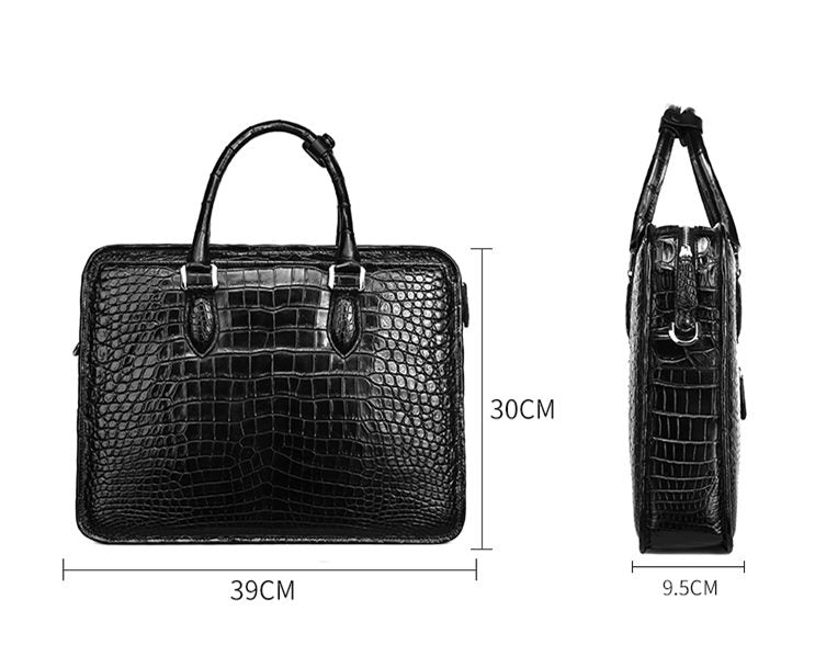 The Dominion Briefcase — Vascari Luxury Crocodile Business Bag