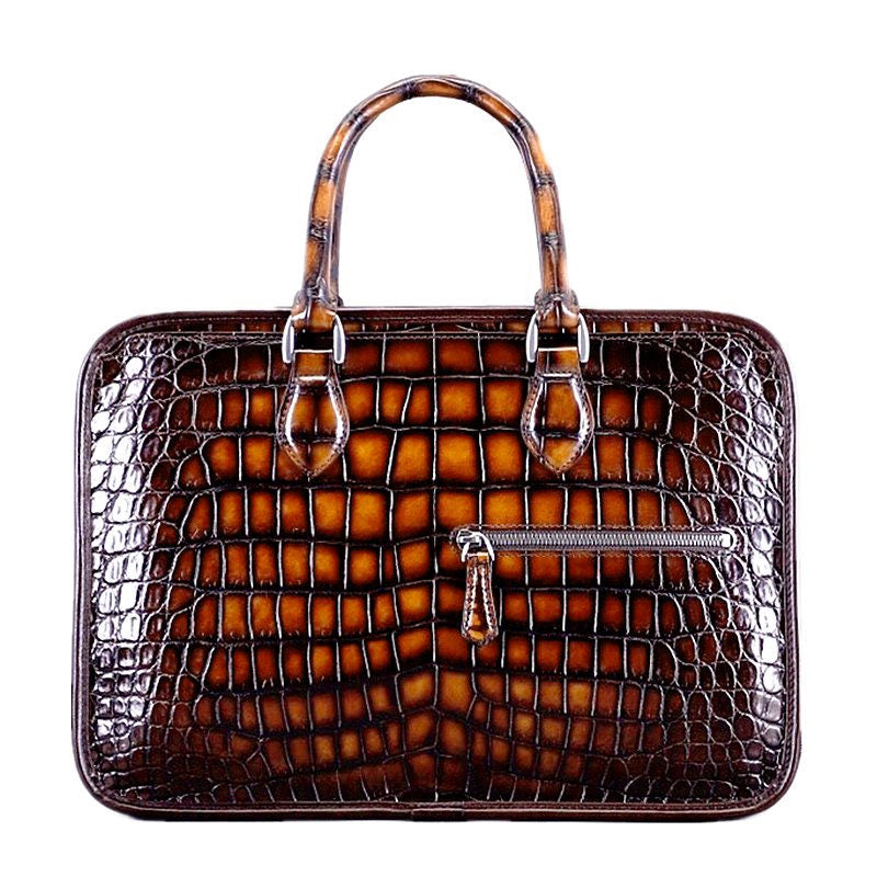 The Dominion Briefcase — Vascari Luxury Crocodile Business Bag