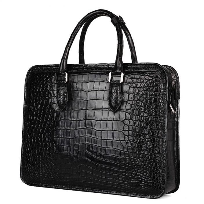 The Dominion Briefcase — Vascari Luxury Crocodile Business Bag