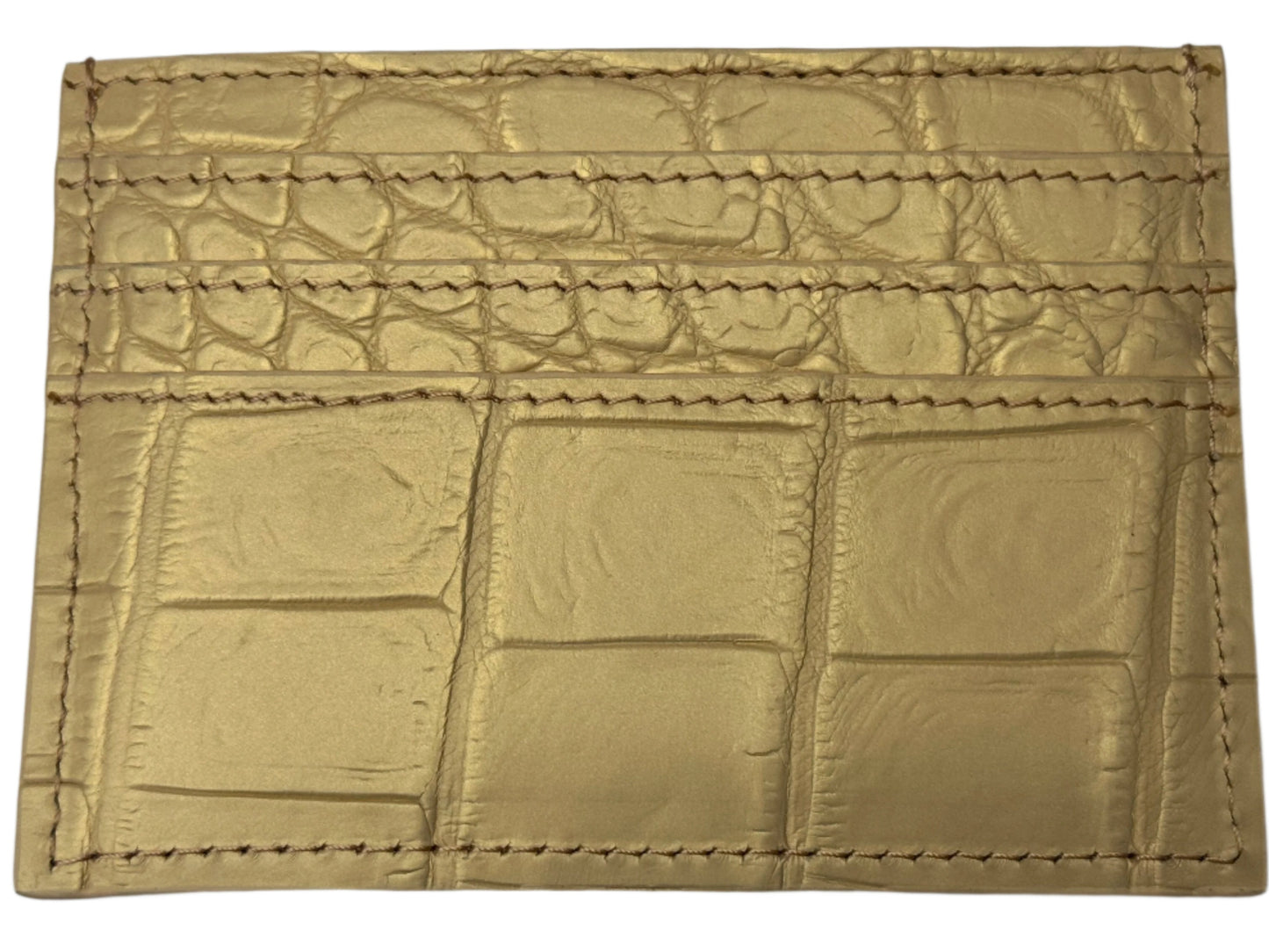 Genuine Beige Crocodile Leather Cardholder by Vascari