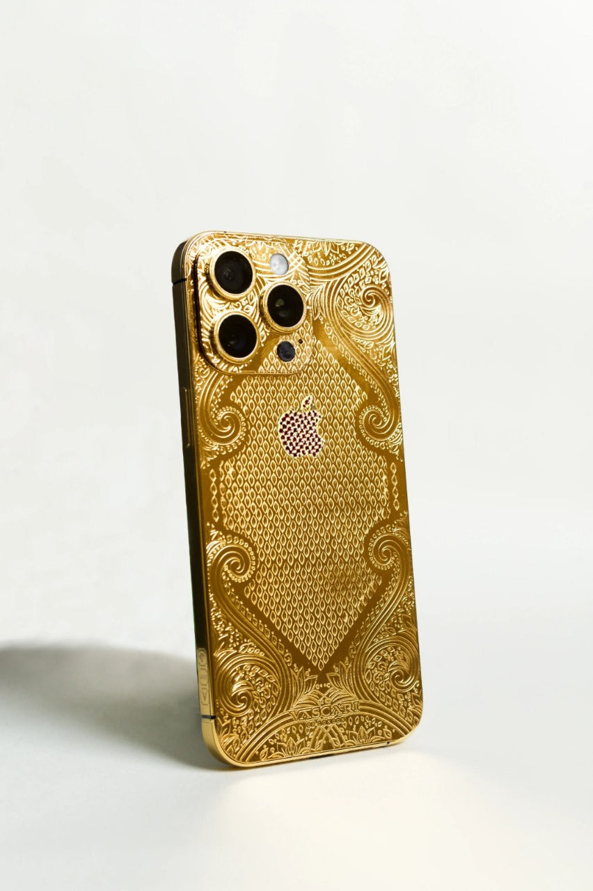 Gold Phone with Ruby Stones (RED)