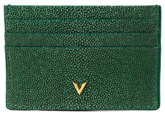 Genuine Green Stingray Leather Cardholder