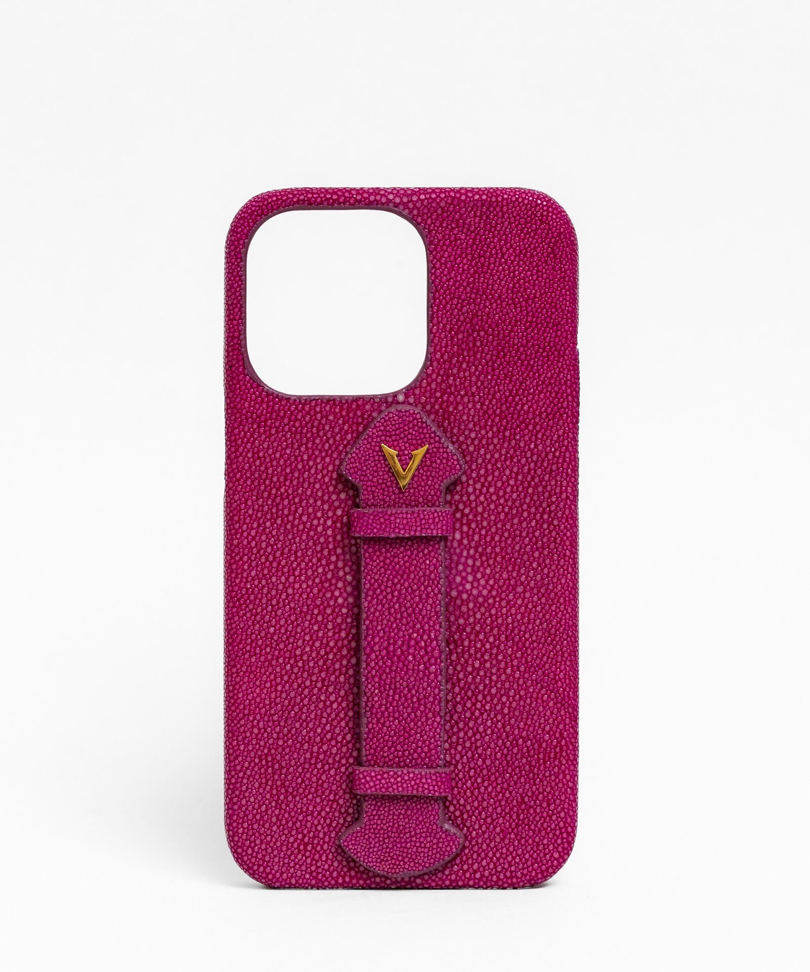 Purple Stingray Leather Finger holder Case