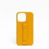 Vascari Yellow Calf Leather Finger Holder phone case