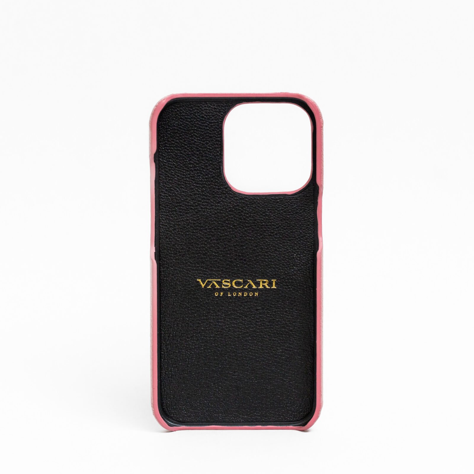 Vascari Pink Calf Leather Finger Holder phone case