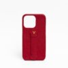 Vascari Red Calf Leather Finger Holder phone case