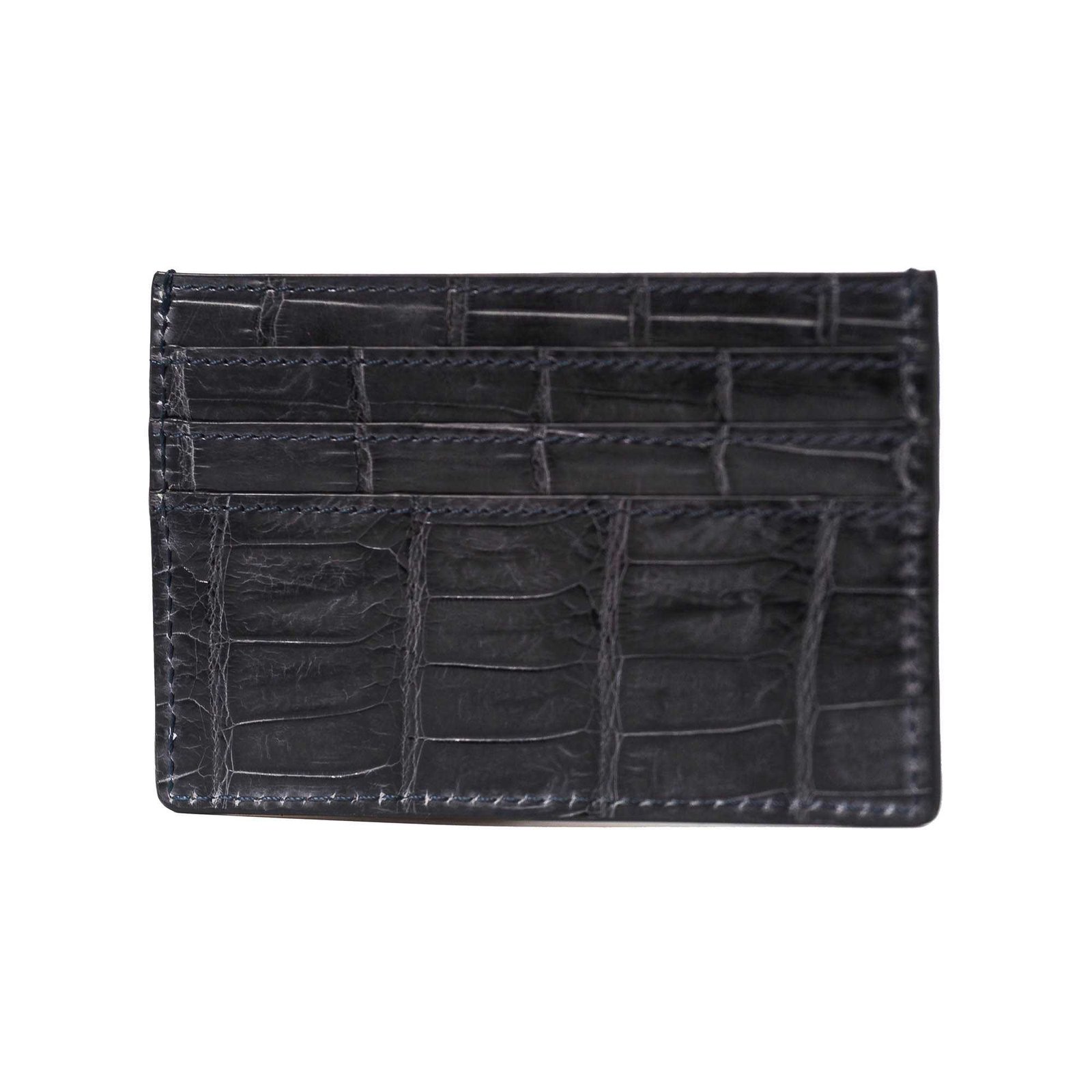 The Belgravia Crocodile Card Holder - Handmade Luxury Leather & 24K ...
