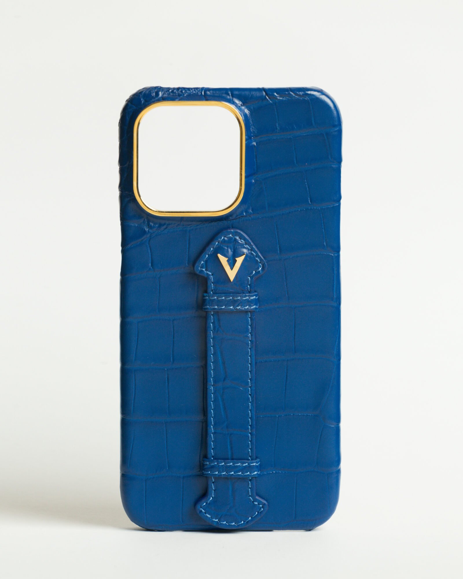 Luxury Royal Blue Crocodile leather Iphone case